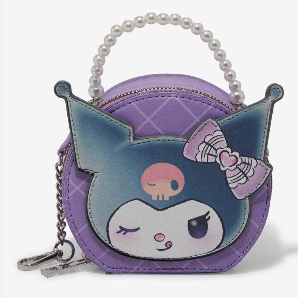 NWT Kuromi Dress Up Pearls Purple Pink Coins Purse